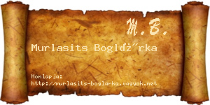 Murlasits Boglárka névjegykártya